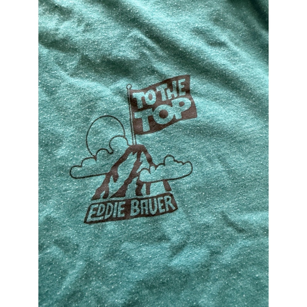 Men's Eddie Bauer To The Top Teal T Shirt Size XLT - Picture 2 of 6